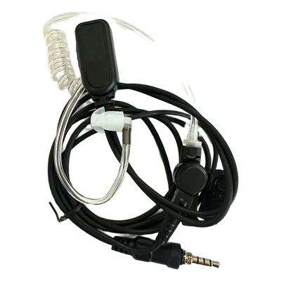 Micrófono Audífono de Solapa / Tubo Acústico Transparente / 2 Cables / Audio Bidireccional / Material Hipoalergénico | SIERRA STORE