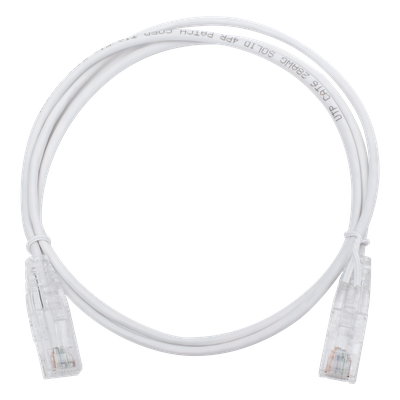 LINKEDPRO BY EPCOM LP-UT6-100-WH28 - Cable de Parcheo Slim UTP Cat6 / 1 Metro (3.28 Pies) / 28 AWG / Blanco / 1 Gbps+ | SIERRA STORE