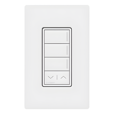 Teclado de Pared Inalámbrico RF / 3 Botones Programables / Ajuste de Intensidad Subir/Bajar / Retroiluminación LED / Acabado Satinado | SIERRA STORE