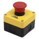 ACCESSPRO XBS-S-T01 - Botón de Parada Enclavado / IP40 / 24 VCC / 72 x 72 x 58 mm / Montaje Frontal / Barreras Vehiculares | SIERRA STORE