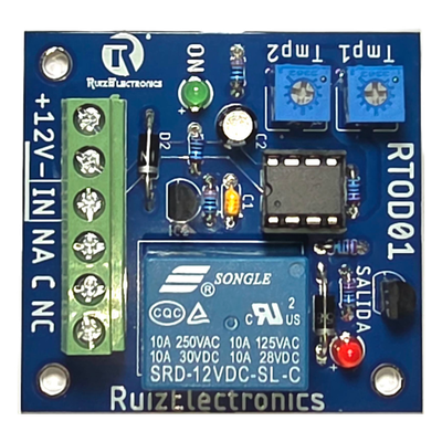 Tarjeta Temporizadora / Retardo 0-60 s / Duración 0-60 s / Alimentación 12VDC / Salida Relevador NA-NC-C / Indicadores LED | SIERRA STORE