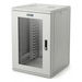 Gabinete Rackeable / 18U / 19 in / Puerta Cristal / Carga 750 Kg / 600x605x930 mm (23.6x23.8x36.6 in) / 3.05 ft Alto | SIERRA STORE