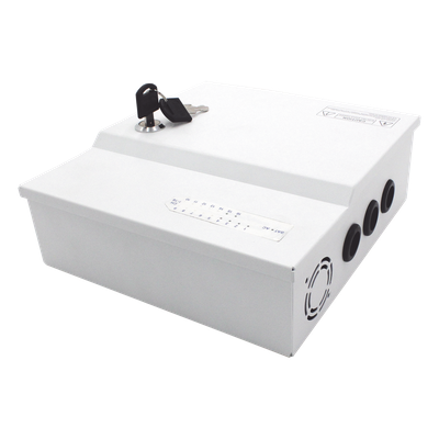 Fuente de poder profesional de 12 Vcc @ 16 A / para 16 cámaras / Con capacidad de batería de respaldo / Requiere batería / Voltaje de | SIERRA STORE