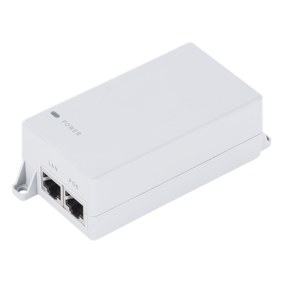 Inyector PoE / Pasivo Gigabit / 24Vcc 30W / 2x RJ45 / 100-240VAC / 3.8x2.1x1.4 in | SIERRA STORE