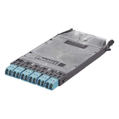 PANDUIT FHSXN-12-10N - Cassette de Fibra Óptica / 6 Puertos LC Duplex / 12 Fibras OM3 / Alta Densidad / Color Azul | SIERRA STORE