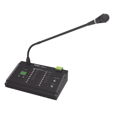 Micrófono de Localización Remota / 16 Zonas / Cascada hasta 32 Unidades / Ajuste de Volumen Entrada/Salida / Conector SC/APC | SIERRA STORE