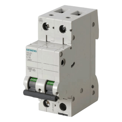 Interruptor automático magnetotérmico / 2 polos / 25 A / 6 kA / Curva C / Montaje riel DIN | SIERRA STORE