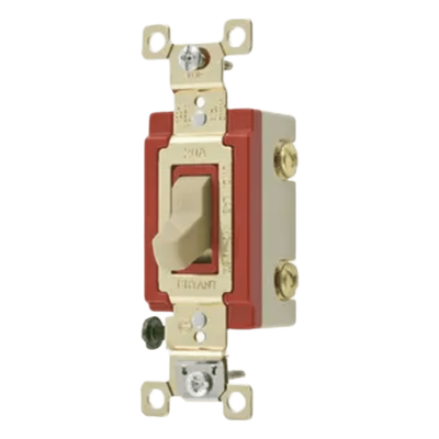 Interruptor de Palanca / 20 A / 120-277 V CA / Doble Polo / Grado Industrial / -40°C a 75°C / 131 ft Cable AWG #14-10 / Color Marfil | SIERRA STORE