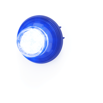 Estrobo LED Oculto / 12 LEDs / Dual Color Azul/Blanco / 12-24 V DC / Bisel Negro / Lente Transparente | SIERRA STORE