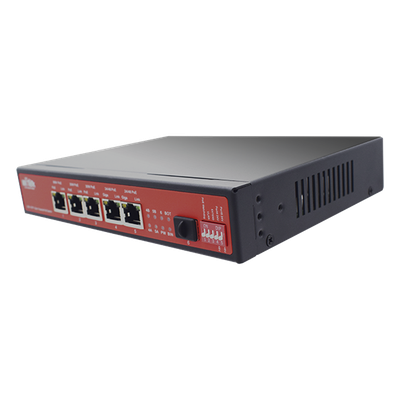 Controlador Solar con Switch PoE Industrial / 1 Puerto 802.3bt 90W / 2 Puertos 802.3af/at 30W / 2 Puertos PoE Pasivo 24/48 Vcc 24W / | SIERRA STORE