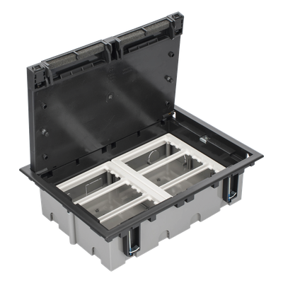 Caja de Piso Falso / 6 Módulos Dobles / Profundidad Ajustable 90-120 mm (3.54-4.72 in) / Tapa Embellecedora / IK08 / +125 °C | SIERRA STORE