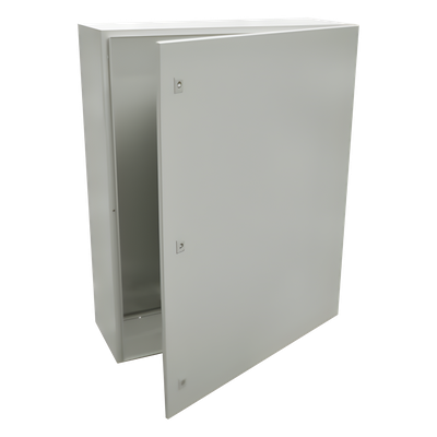 Gabinete de Acero IP66 Uso en Intemperie (800 x 1000 x 300 mm) con Placa Trasera Interior Metálica y Compuerta Inferior Atornillable | SIERRA STORE