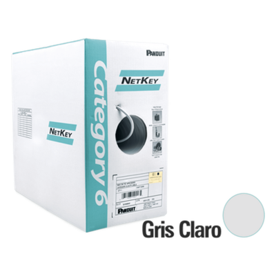 PANDUIT NUR6C04IG-M - Cable UTP Categoría 6 / 305 m (1000 ft) / 24 AWG / 250 MHz / CMR Riser / 4 Pares / Cobre Sólido | SIERRA STORE