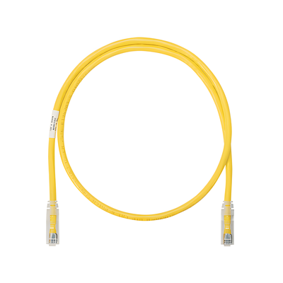 PANDUIT NK6PC1YLY - Cable de Parcheo UTP / Categoría 6 / 1 Pie (0.3 m) / 24 AWG / T568B / Amarillo | SIERRA STORE