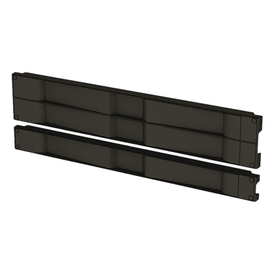Tapa Ciega para Rack / 19" / 2 UR / Instalación a Presión / Plástico UL / Negro Mate | SIERRA STORE