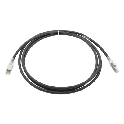 SIEMON ZM6A-S07-01B - Patch Cord Z-MAX Cat6A S/FTP, CM/LS0H, 7ft, Color Negro, Versión Bulk (Sin Empaque Individual) | SIERRA STORE