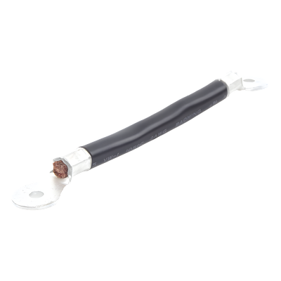 Cable de Batería / Calibre 2 AWG / 0.2 m (0.66 ft) / Terminales de Ojo Doble / Serie o Paralelo / Negro | SIERRA STORE