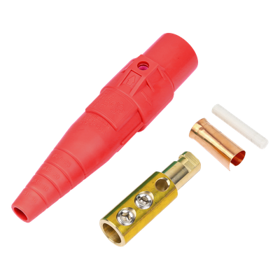 Conector Camlock Macho / 400 Amperes / 600V AC / Sección Cable 50-95 mm² / Compresión por Abrazadera / Plástico Ingeniería / Rojo | SIERRA STORE