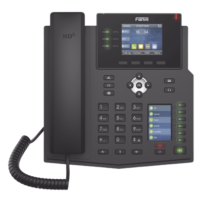Teléfono IP Empresarial / 12 Líneas SIP / Pantalla Dual Color / 30 Teclas DSS/BLF / Gigabit PoE / Audio HD Opus | SIERRA STORE