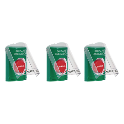 Botones de Emergencia / 3 Métodos de Activación / 3 Mensajes Configurables / Iluminación RGB / Contactos Forma C 10A / IP Compacto | SIERRA STORE