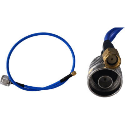 Cable Coaxial de Baja Pérdida / Jumper 50 cm / N - RPSMA / 50 Ohm / DC - 6 GHz / VSWR ≤1.25 / Baja Atenuación / Cubierta Azul / IEC | SIERRA STORE
