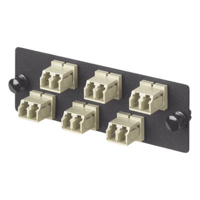 PANDUIT FAP6WEIDLCZ - Placa Acopladora de Fibra Óptica / 6 Conectores LC Duplex / 12 Fibras / Multimodo OM1 / Mangas Cerámicas Zirconia | SIERRA STORE