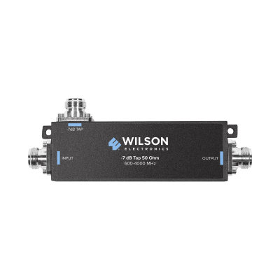 Separador TAP -7 dB con rango de frecuencia de 575 a 6000 MHz. Ideal para separar la antenas a diferentes longitudes de ca...
