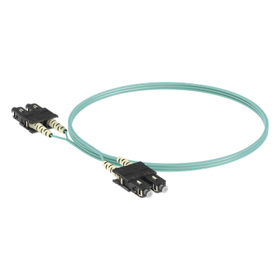 PANDUIT FX23RSNSNSNM002 - Jumper de Fibra Óptica / Multimodo OM3 50/125 / SC-SC Duplex / OFNR Riser / 2 m (6.56 ft) / Aqua | SIERRA STORE