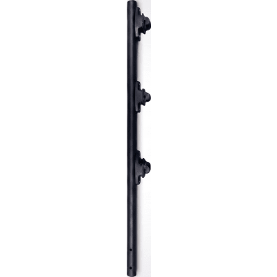 Poste de Paso / Tubo de Acero Galvanizado / Diámetro 1" / Longitud 75 cm / 3 Aisladores / Pintura Negra / Peso 0.5 KG | SIERRA STORE