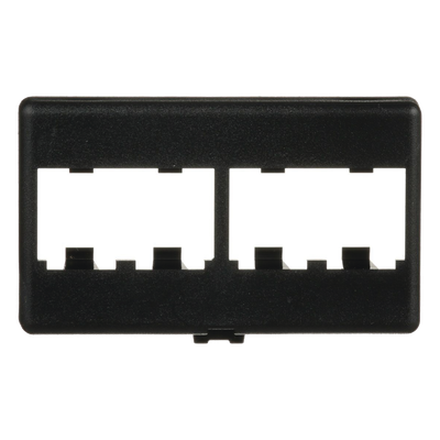 PANDUIT CFFP4BL - Placa de Mobiliario Modular / 4 Puertos Mini-Com / ABS / 2.9 x 1.77 x 0.88 in / Negro | SIERRA STORE