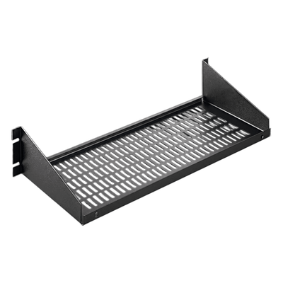 Charola para Rack 19" / Capacidad 34 kg / Base Ventilada / 2 UR / 482x381x95 mm / 15.8x12.5x3.7 in | SIERRA STORE