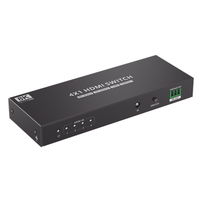 Conmutador HDMI / 4 Entradas 1 Salida / 8K@60Hz / 48 Gbps / HDMI 2.1 / Control IR y RS-232 | SIERRA STORE