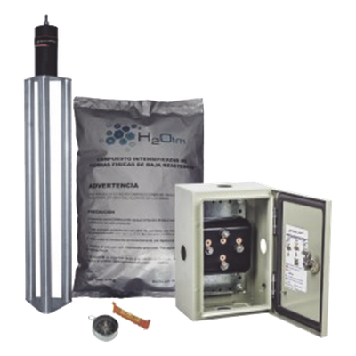 Electrodo de puesta a tierra / 70 A / Acero inoxidable / Filtro LCR / Compuesto H2Ohm / 3 bornes 1/2" | SIERRA STORE