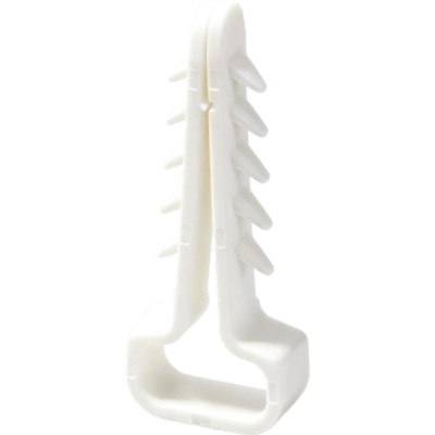 Grapa Taquete de Nylon para Fijación de Cables en Interior y Exterior / Color Blanco / 5 × 8 mm / Paquete con 100 Piezas | SIERRA STORE