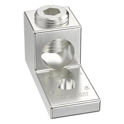 PANDUIT LAMA2/0-14-QY - Terminal tipo Lengüeta Recta de Aluminio con Agujero 1/4", y Barril para Cable #14 - 2/0 AWG | SIERRA STORE