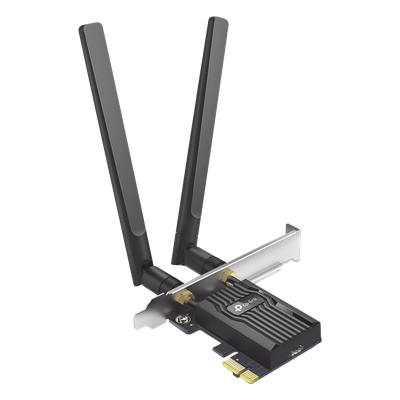 Adaptador PCIe Wi-Fi 6 / AX3000 Mbps / Doble Banda 2.4/5 GHz / MU-MIMO 2x2 / Bluetooth 5.2 / WPA3 / Antenas 2 dBi / Perfil Bajo y | SIERRA STORE