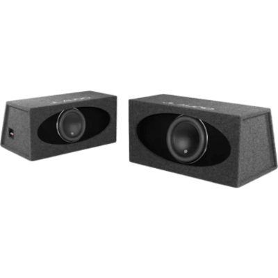 Subwoofer con Caja para Coche / 12" / 1000 W RMS / Impedancia 3 Ω / JL Audio H.O. Wedge W7AE / Diseño Orientado hacia Atrás / Puertos | SIERRA STORE
