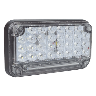 Luz de Advertencia LED / 66 LEDs / 7x4" / 12 VCC / 10 Patrones de Destello / Montaje Permanente / Color Claro | SIERRA STORE