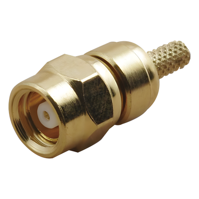 Conector RF / SMC Macho / Anillo Plegable / RG-58/U LMR-195 RG-142/U / Bronce Oro / Teflón | SIERRA STORE