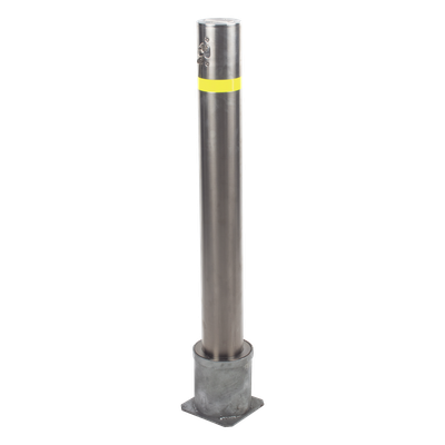 ACCESSPRO XB-900-FL - Bolardo Desmontable / Acero Inoxidable SS304 / 900 mm (2.95 ft) Altura / 114 mm Diámetro / 3 mm Espesor / Punta | SIERRA STORE