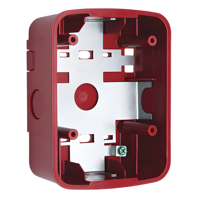 Caja de Montaje en Pared y Techo / Para Bocina y Bocina con Estrobo / Color Rojo / Compatible Serie L | SIERRA STORE