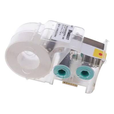 PANDUIT T024X000YKC-BK - Casete de Etiquetas de Poliéster de Cinta Continua, Color Negro sobre Transparente, Uso Interior/Exterior | SIERRA STORE