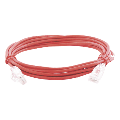 LINKEDPRO BY EPCOM LP-UT6A-300-RD28 - Cable de Parcheo Slim UTP Cat6A / 3 m (9.84 ft) / 28 AWG / RJ45 / Rojo | SIERRA STORE