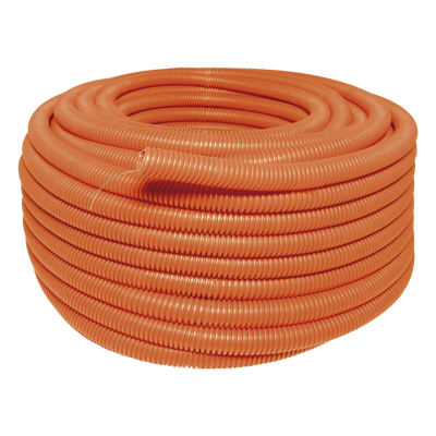 Tubo Corrugado Flexible / 1" x 50 m (164 ft) / HDPE Reforzado / Resistencia Aislamiento 100-2000 MΩ / Guía Integrada / Intemperie | SIERRA STORE