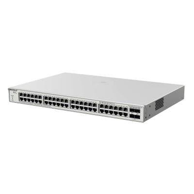 Switch Administrable PoE Capa 2+ Plus, con 48 puertos Gigabit PoE 802.3af/at + 4 SFP+ para fibra 10Gb, gestión gratuita de...