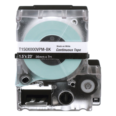 PANDUIT T150X000VPM-BK - Casete de Etiquetas de Vinilo / Cinta Continua / Negro Sobre Blanco / 36 mm (1.42 in) x 7.6 m (24.93 ft) / | SIERRA STORE