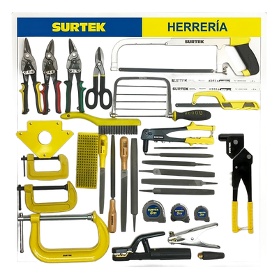 Tabla Exhibidora de Herramientas / Estructura Metálica Tubular / MDF 6 mm / 80 x 80 cm / Diseño Modular | SIERRA STORE