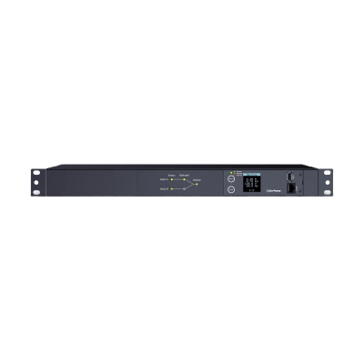 PDU ATS (Fuente Redundante Auto-transferible) Medible, Para Distribución de Energía, 2 Entradas 120 Vca NEMA5-15P, Con 10 ...