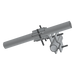 Herraje Adaptador Cruzado / Unión Perpendicular / Acero A-36 Galvanizado / Tubos 7/8" a 2" | SIERRA STORE