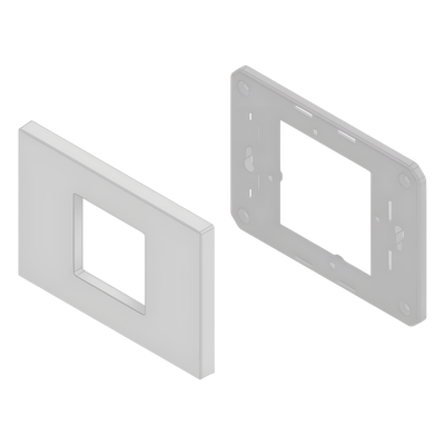 Embellecedor para Caja Americana / ABS Antimicrobiano / Blanco con Efecto de Contraste / 84x120x8.5 mm / Colocación sin Herramientas | SIERRA STORE